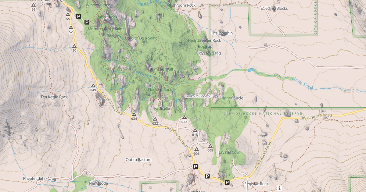 Map preview of Lookout Ridge