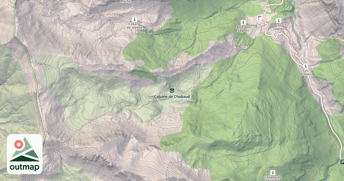 Map of Cabane de Chabaud