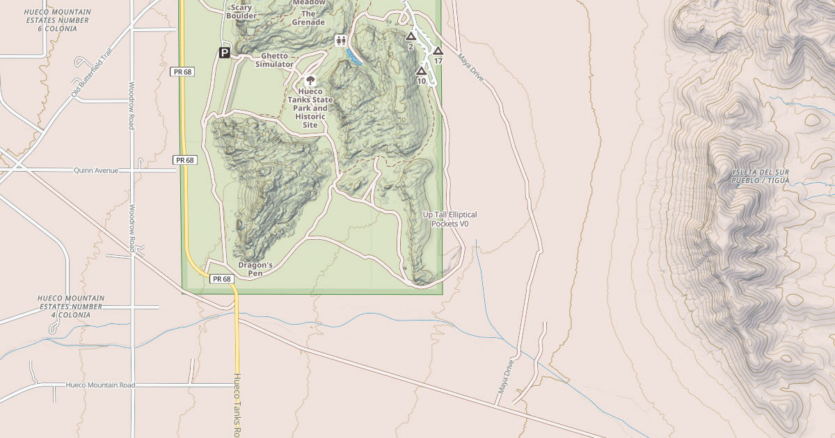 Map preview of Up Tall Elliptical Pockets