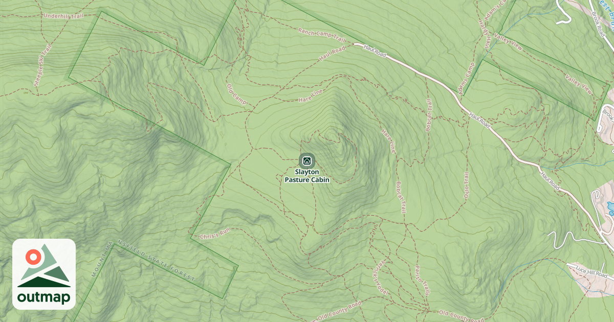 Map of Slayton Pasture Cabin