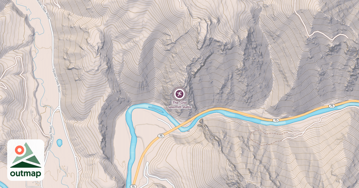 Map of The. Old sawmill slabs