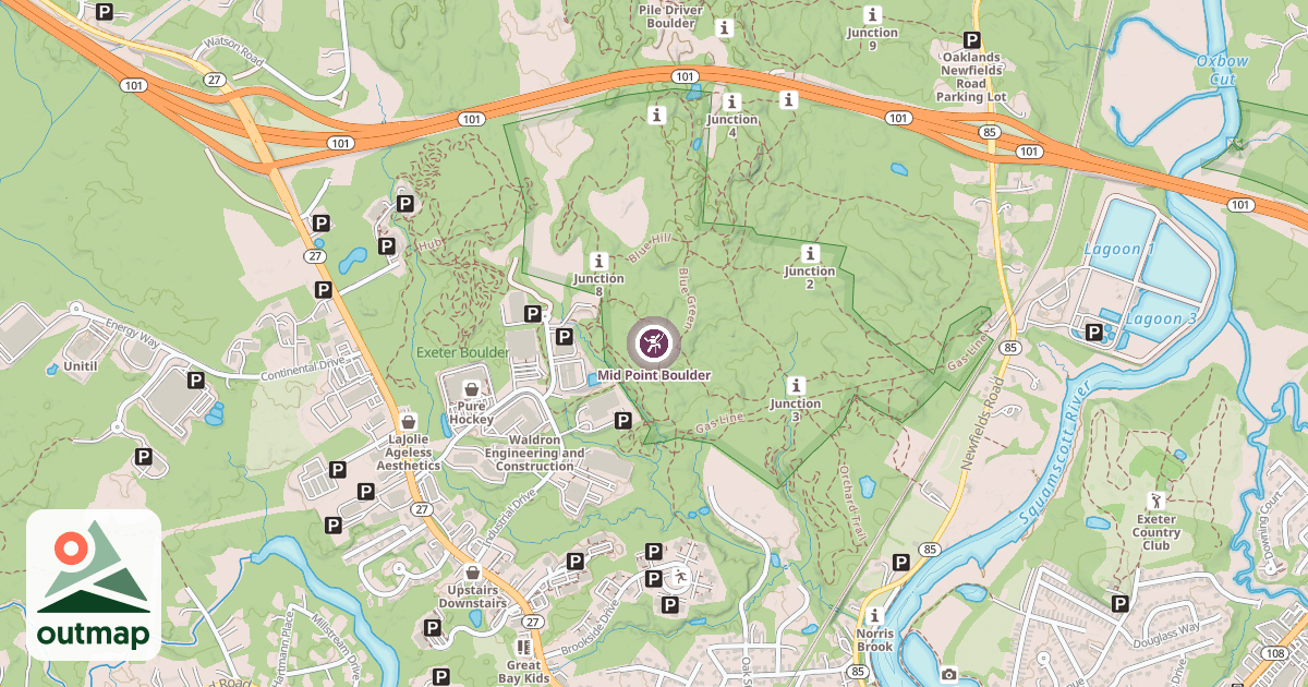 Map of Mid Point Boulder