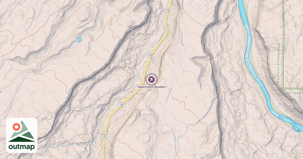 Map of Sabertooth Boulder