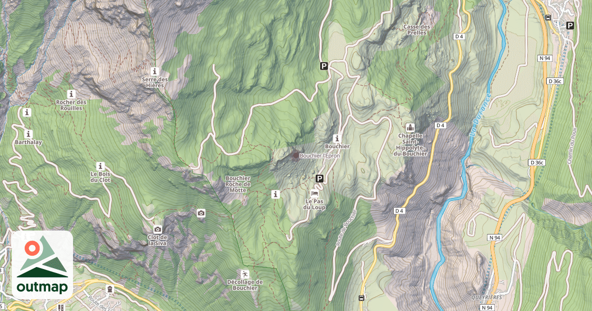 Map of Bouchier l'Epron