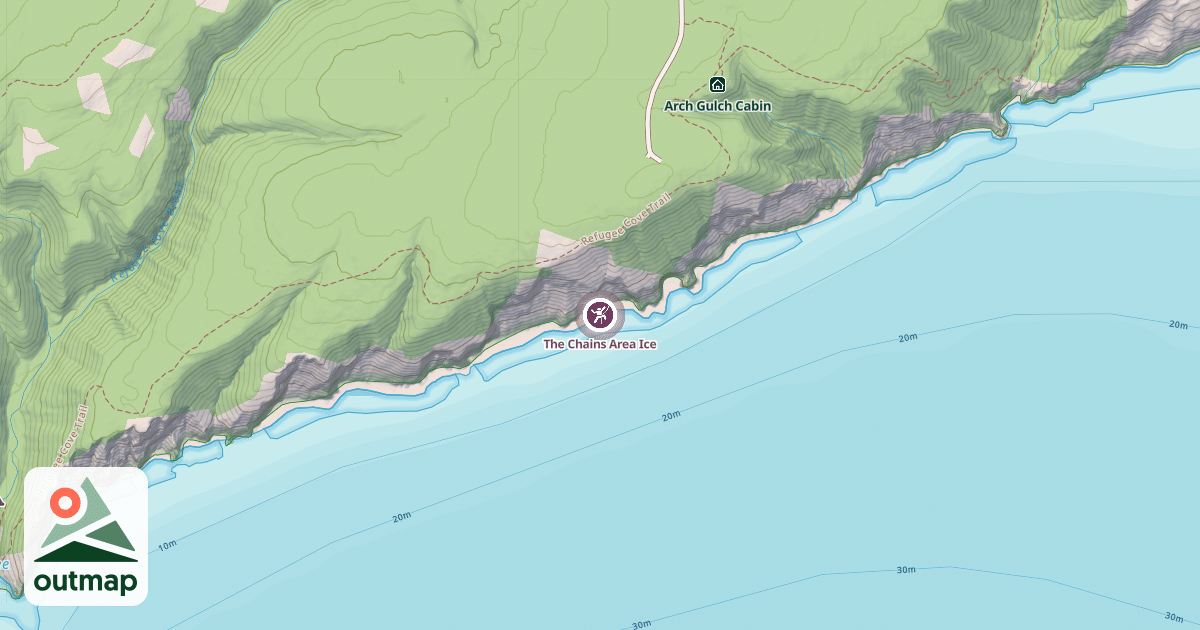 Map of The Chains Area Ice