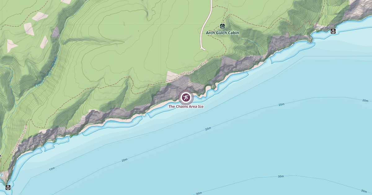 Map preview of The Chains Area Ice