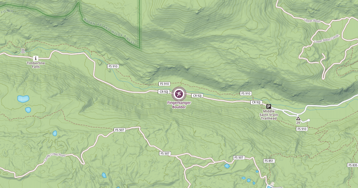 Map preview of Fingerbanger Boulder