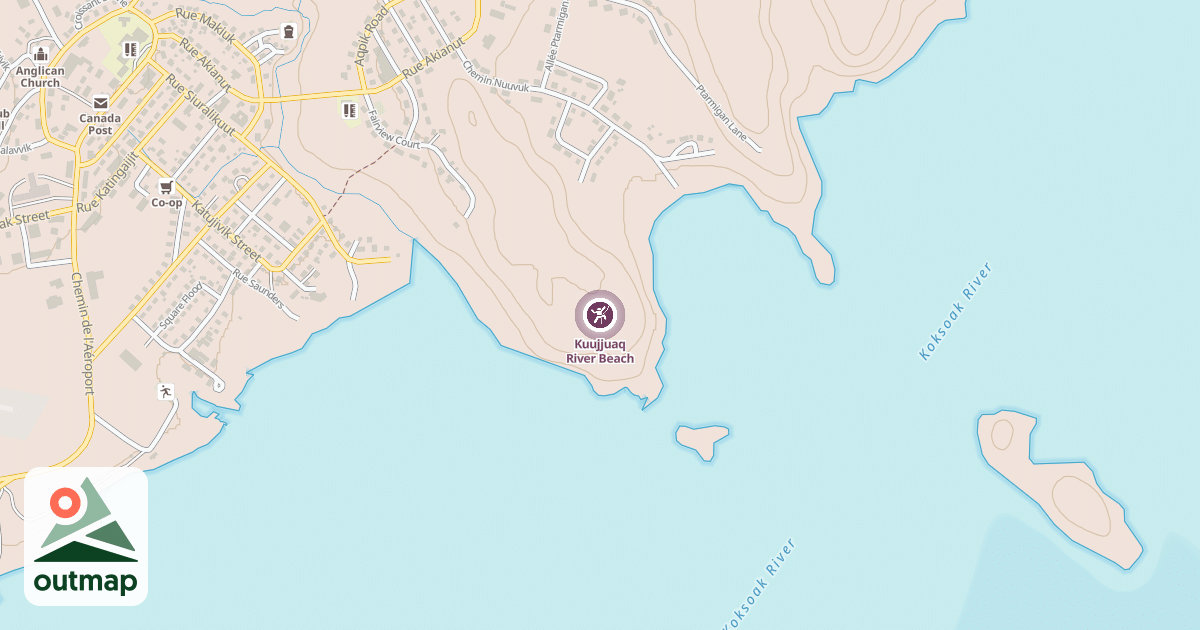 Map of Kuujjuaq River Beach