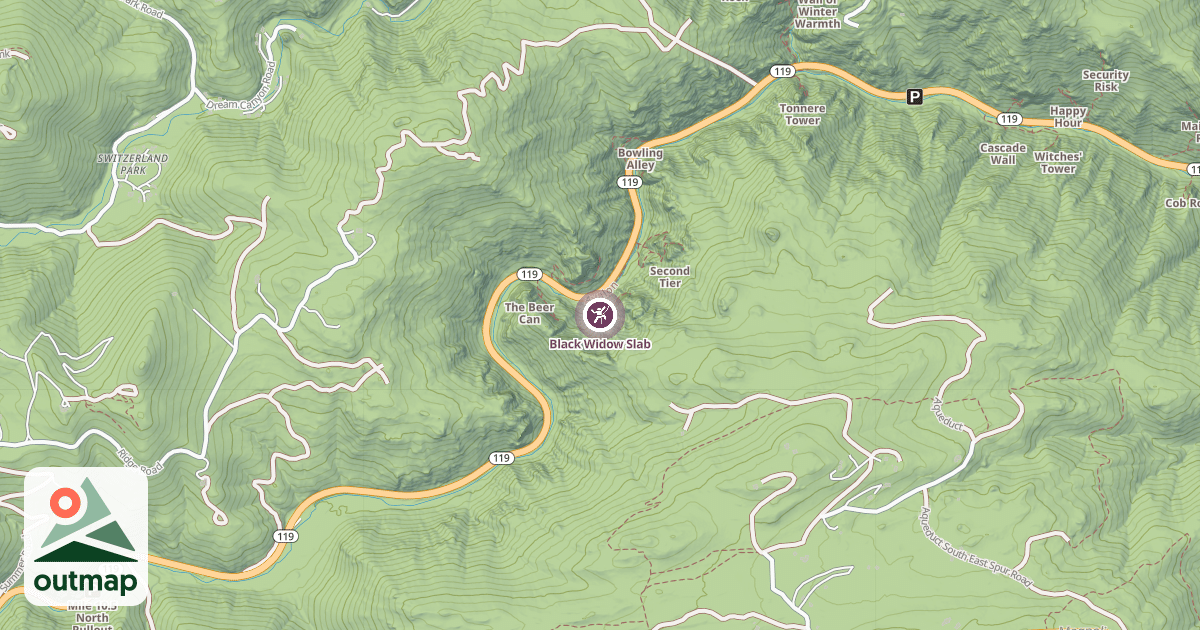 Map of Black Widow Slab