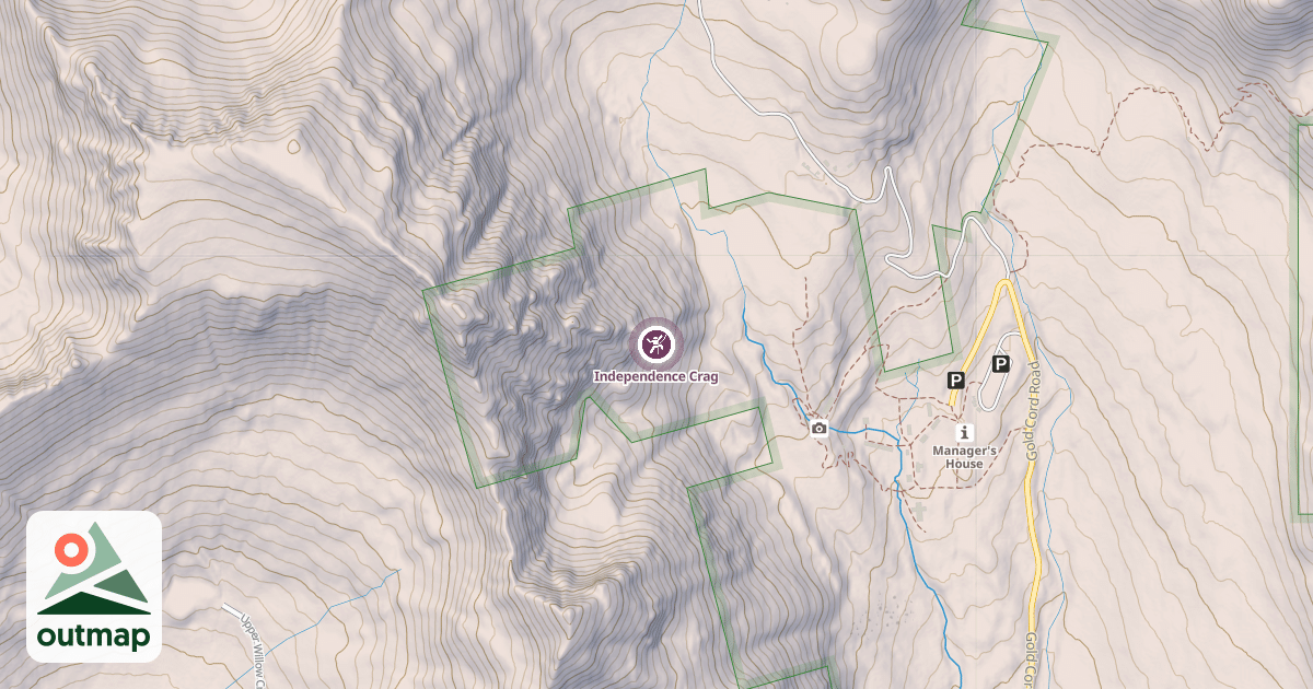 Map of Independence Crag