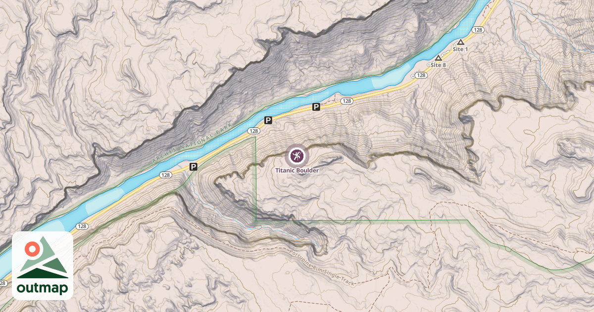 Map of Titanic Boulder