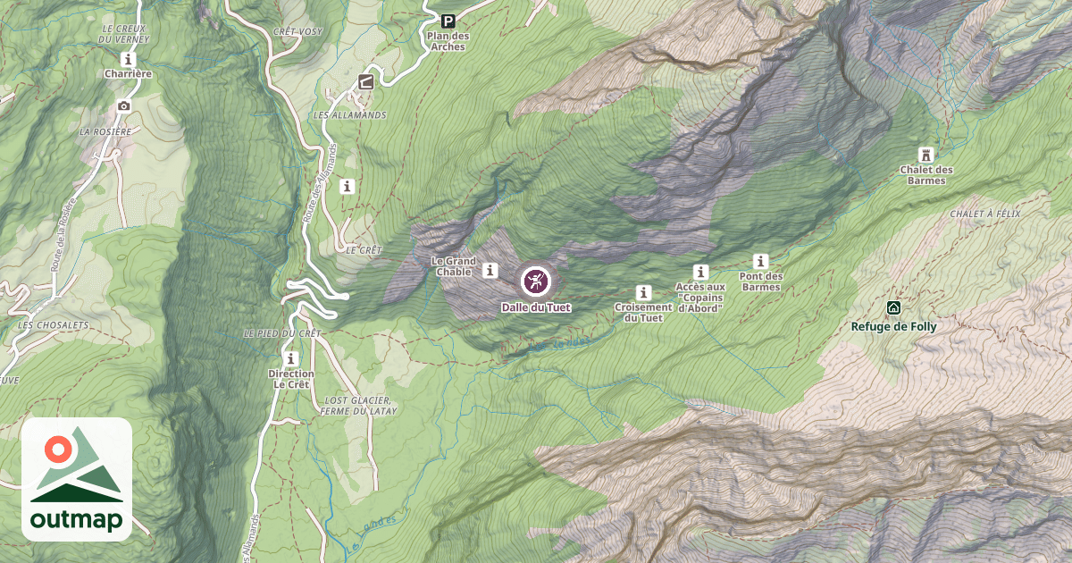 Map of Dalle du Tuet