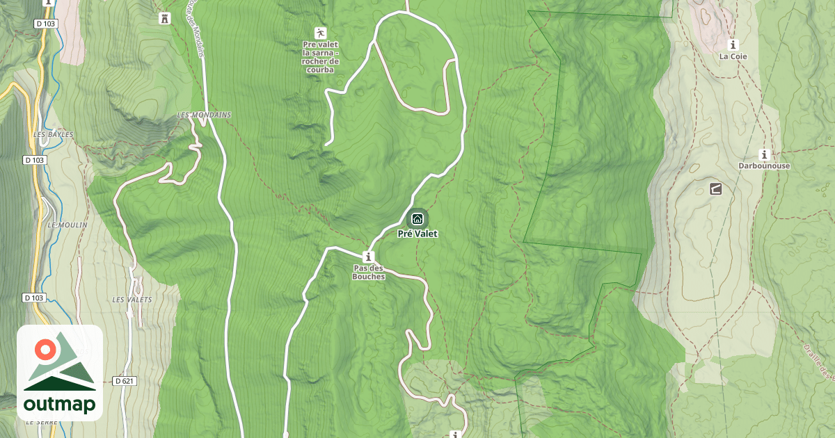 Map of Pré Valet