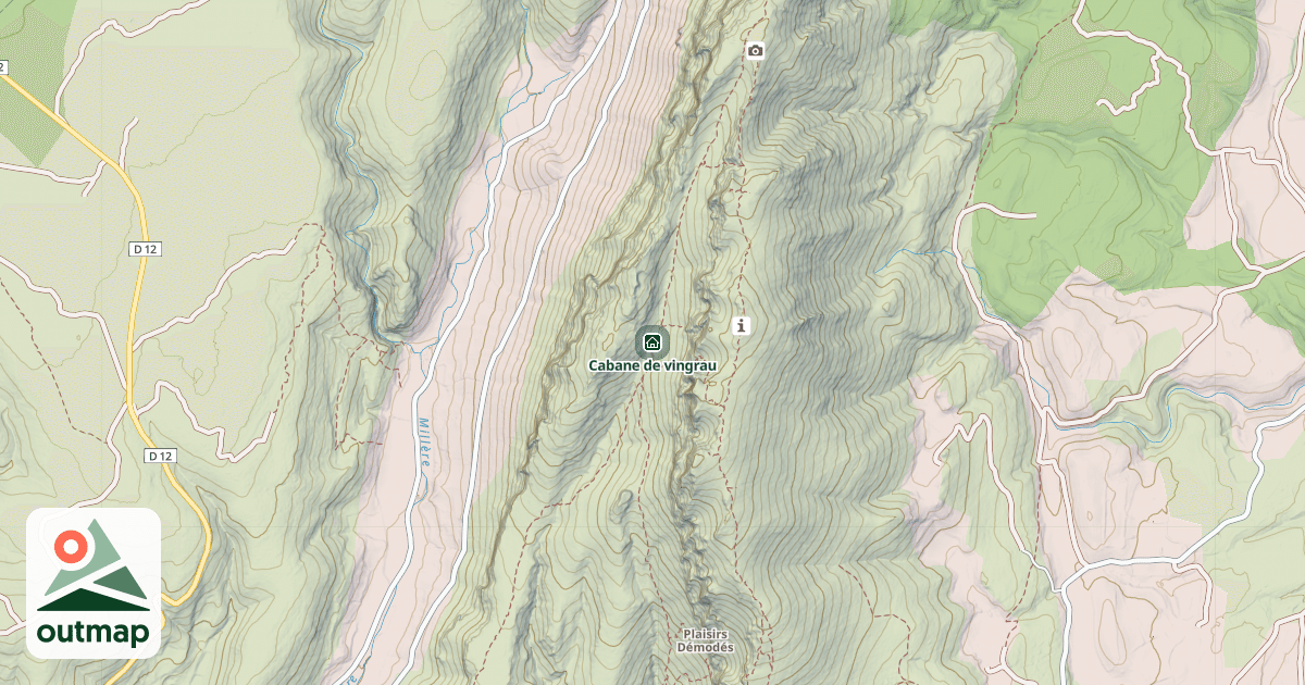 Map of Cabane de vingrau