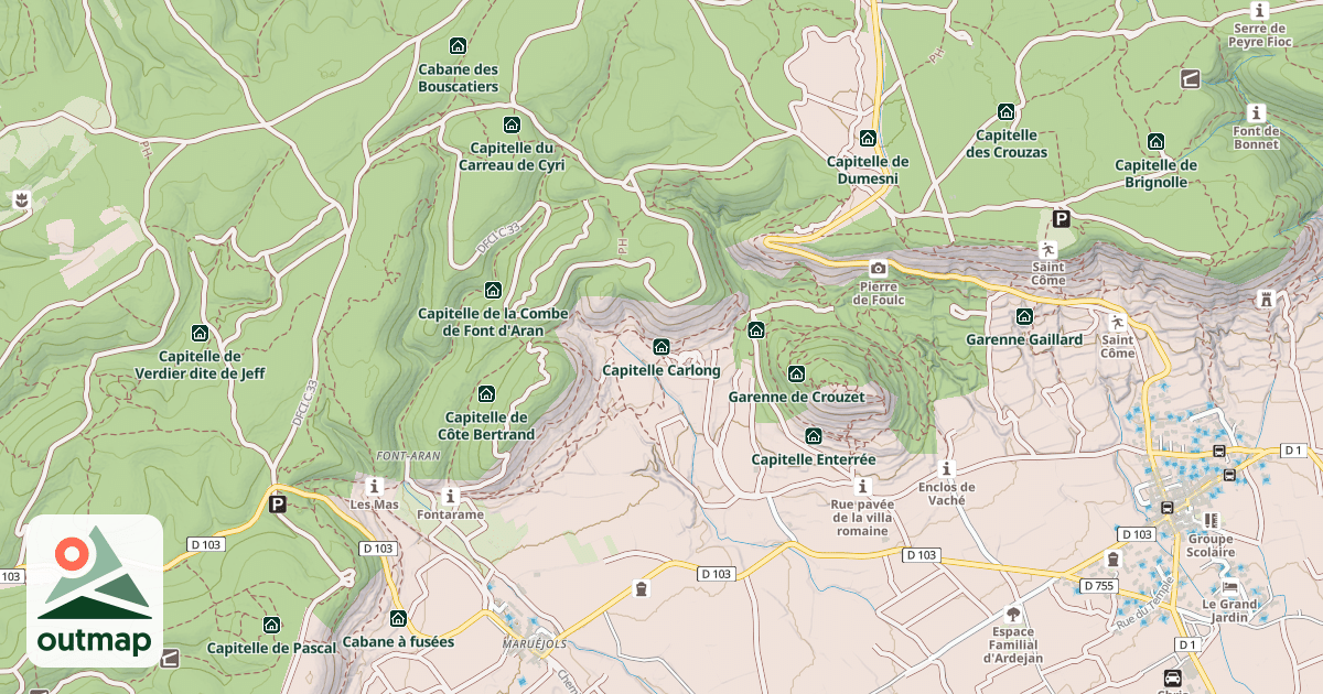 Map of Capitelle Carlong