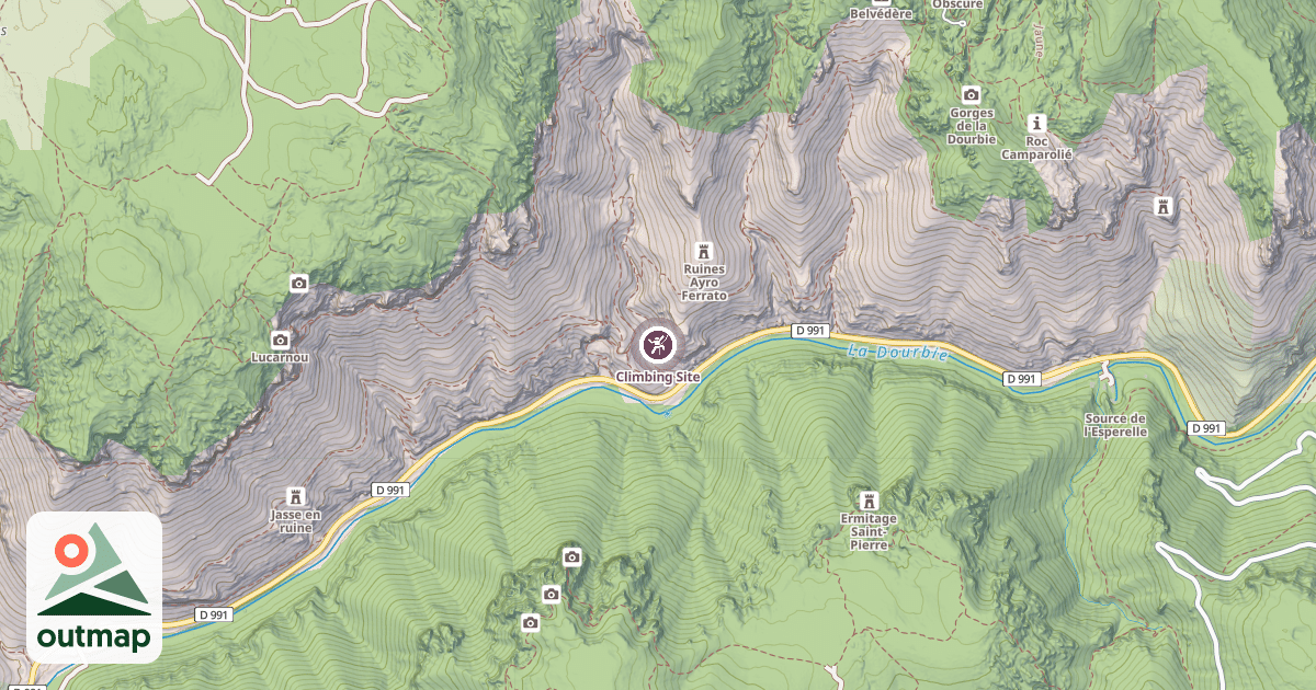 Map of Climbing Site