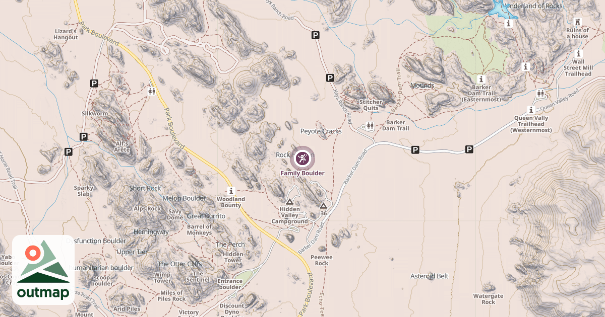 Map of Family Boulder