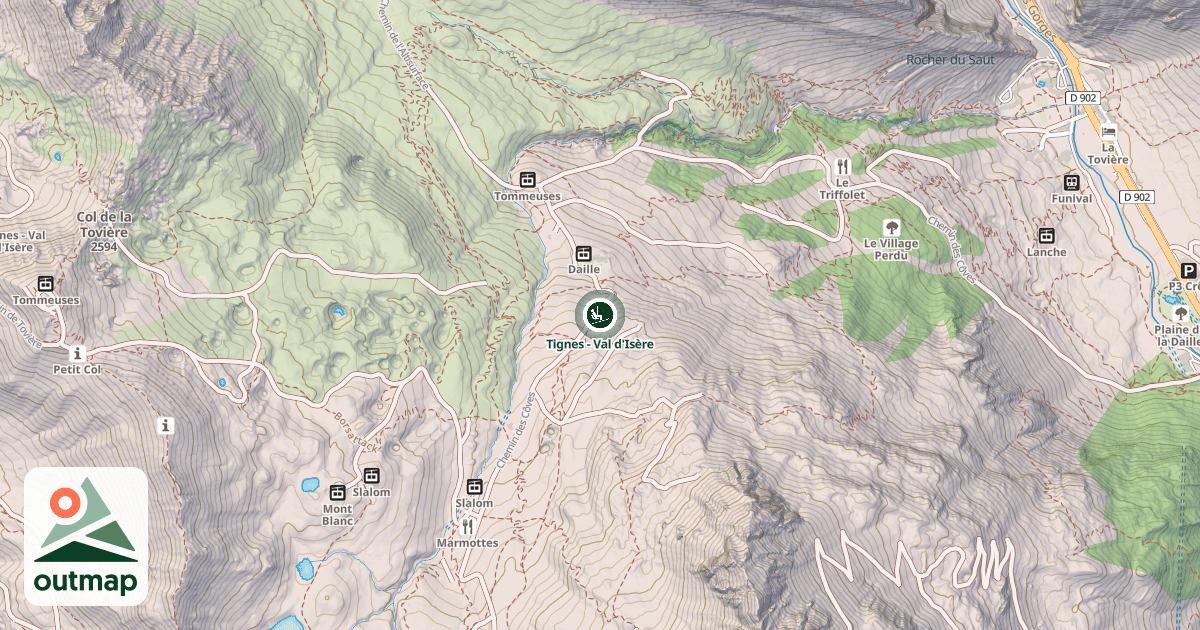 Map of Tignes - Val d'Isère