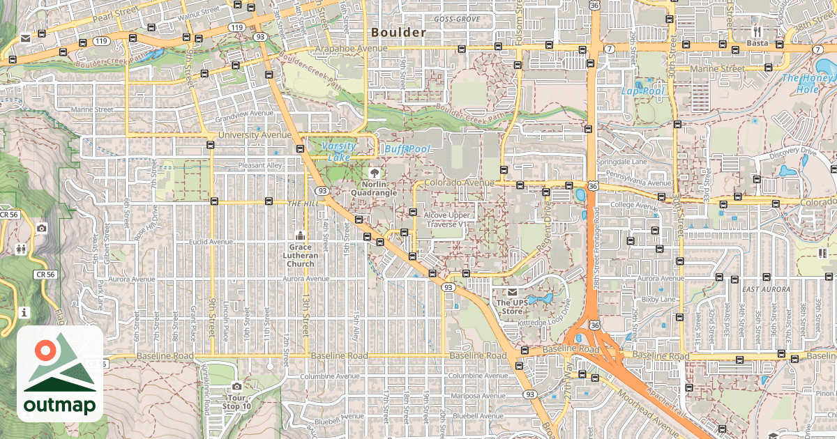 Map of Alcove Upper Traverse