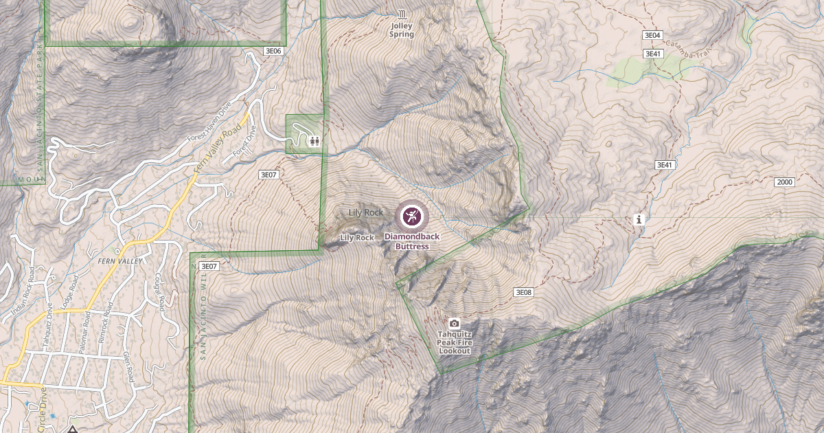 Map preview of Diamondback Buttress