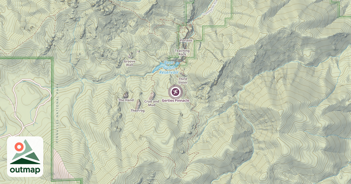 Map of Gerties Pinnacle