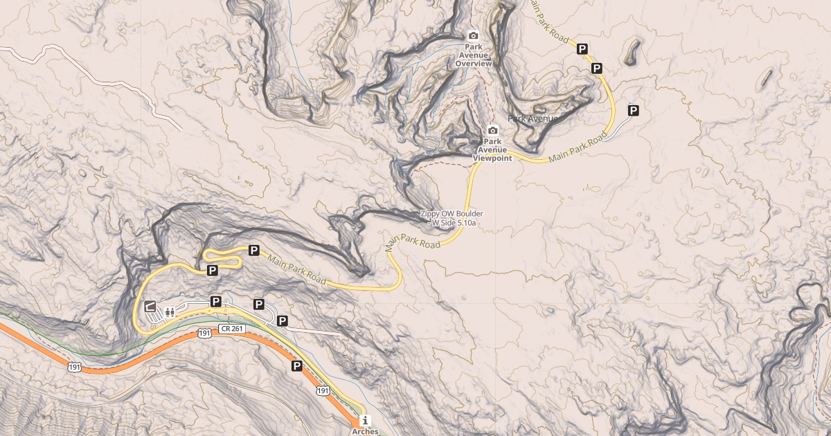 Map preview of Zippy OW Boulder - W Side