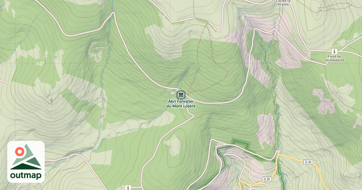 Map of Abri Forestier du Mont Lozère