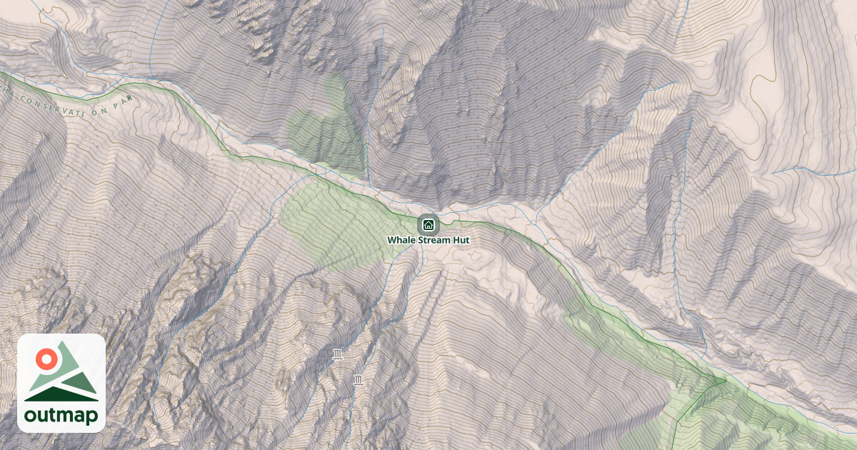 Map of Whale Stream Hut