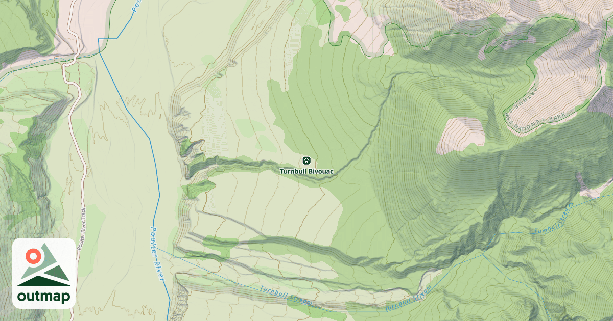 Map of Turnbull Bivouac