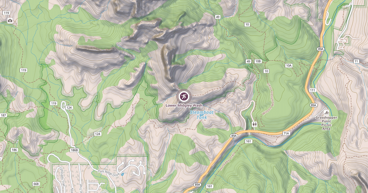Map preview of Lower Midgley Wash