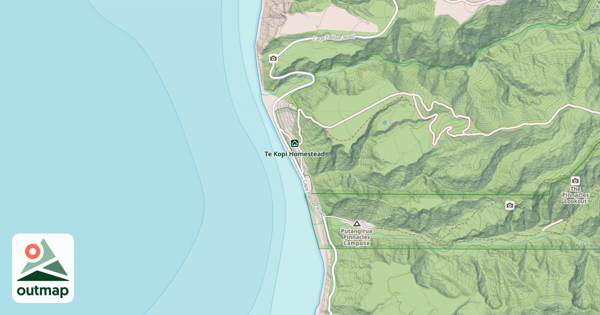 Map of Te Kopi Cottage