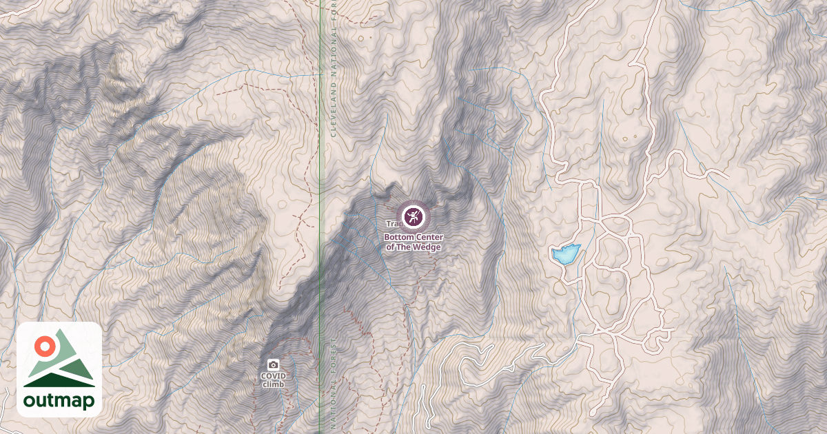 Map of Bottom Center of The Wedge