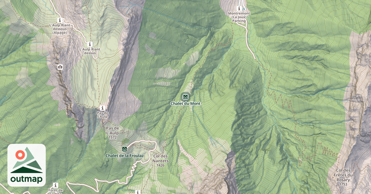 Map of Chalet du Mont
