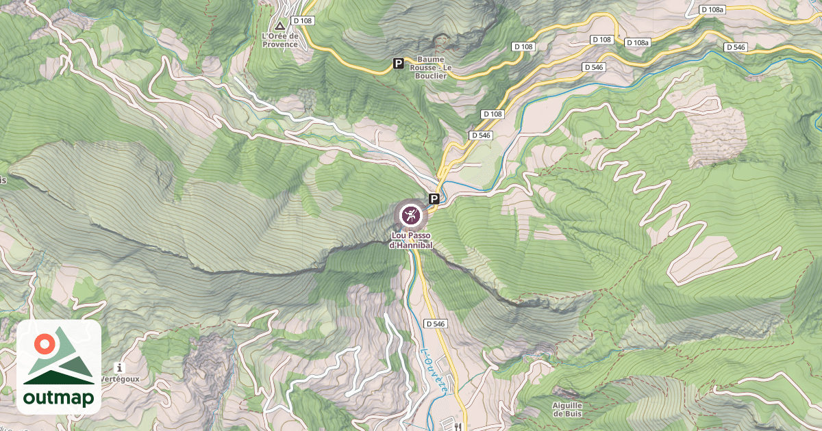 Map of Lou Passo d'Hannibal