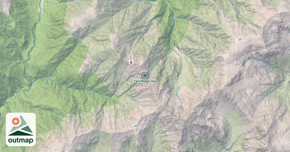 Map of Tarn Ridge Hut