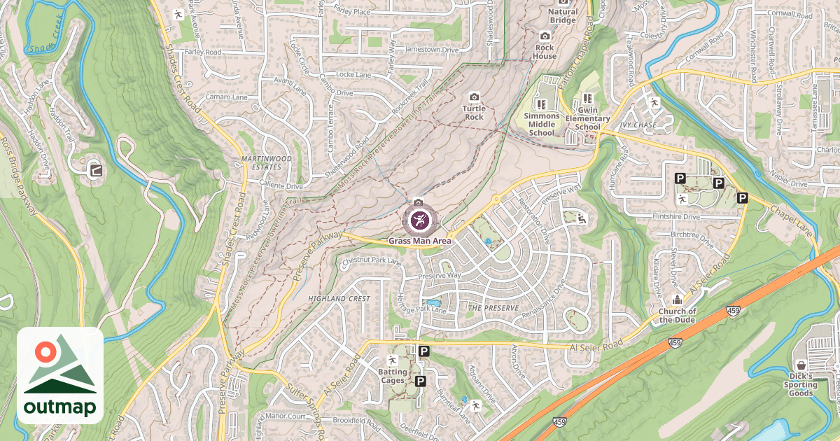 Map of Grass Man Area