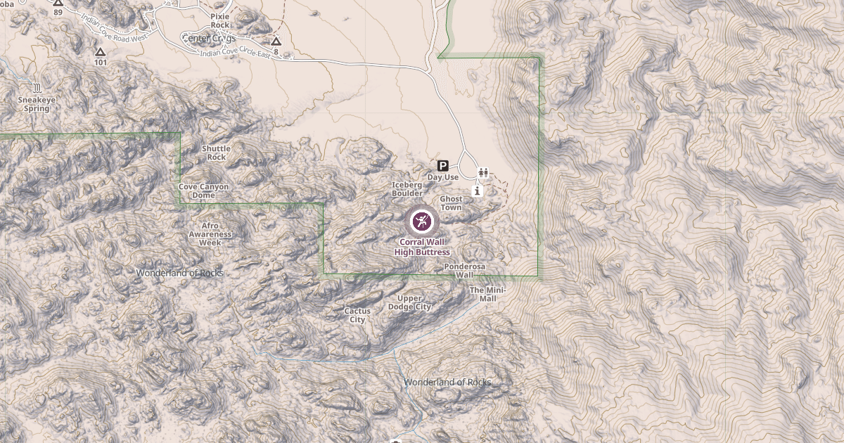 Map preview of Corral Wall High Buttress