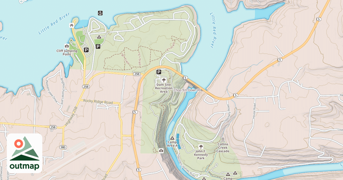 Map of Chop 'Em Down