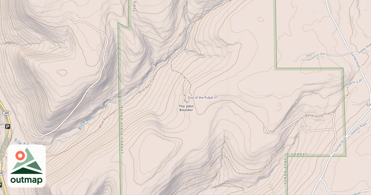 Map of End of the Pulpit
