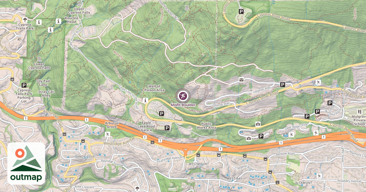 Map of Misfit Boulder