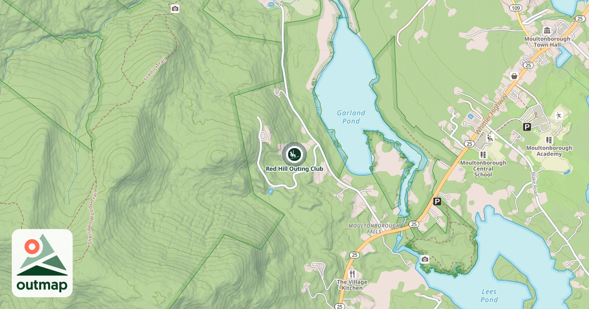 Map of Red Hill Outing Club