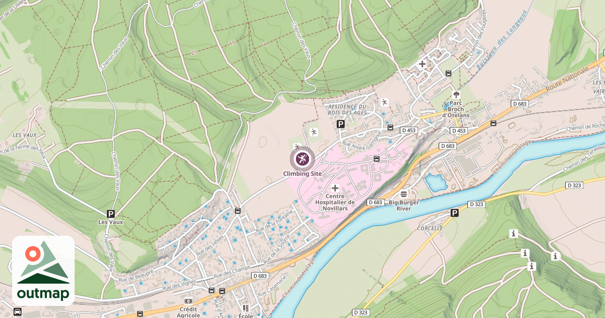 Map of Climbing Site