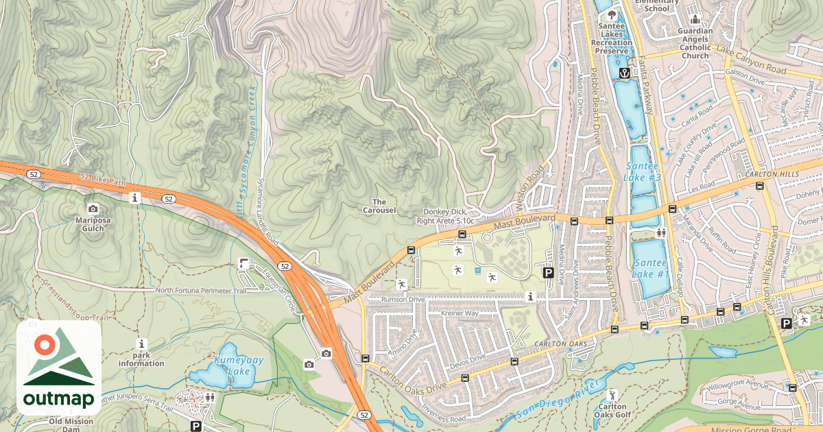 Map of Donkey Dick, Right Arete