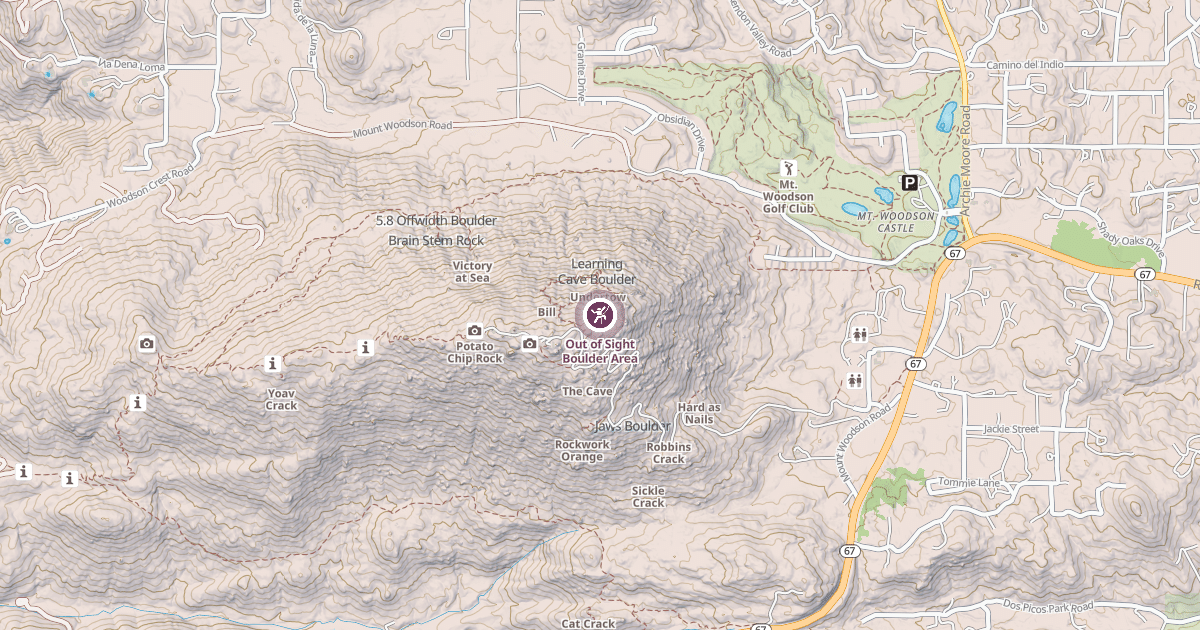 Map preview of Out of Sight Boulder Area