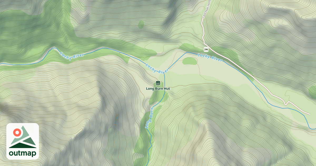 Map of Long Burn Hut