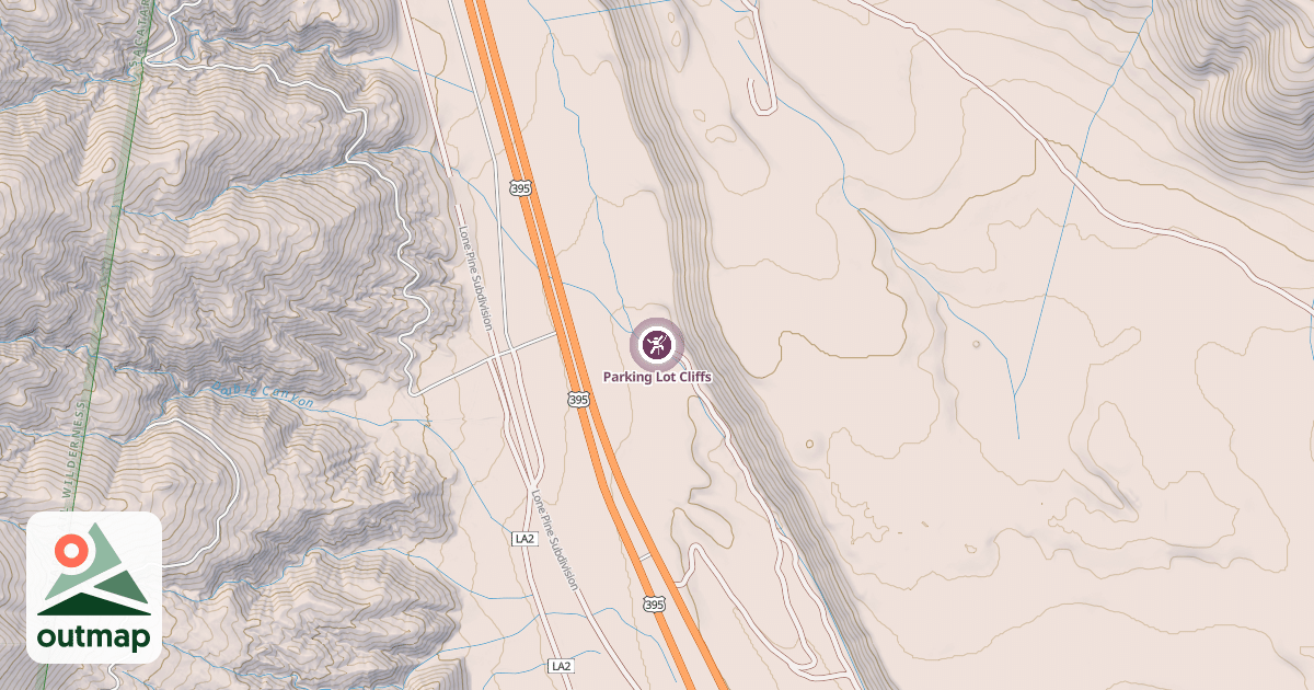 Map of Parking Lot Cliffs