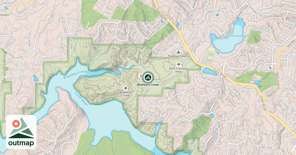 Map of Blankets Creek