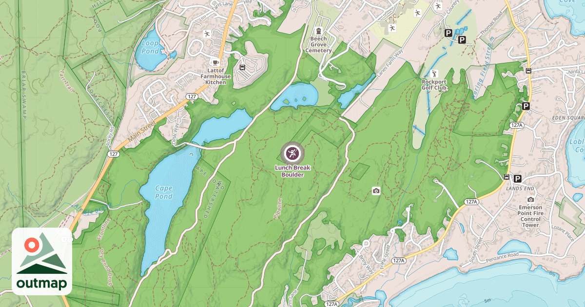 Map of Lunch Break Boulder