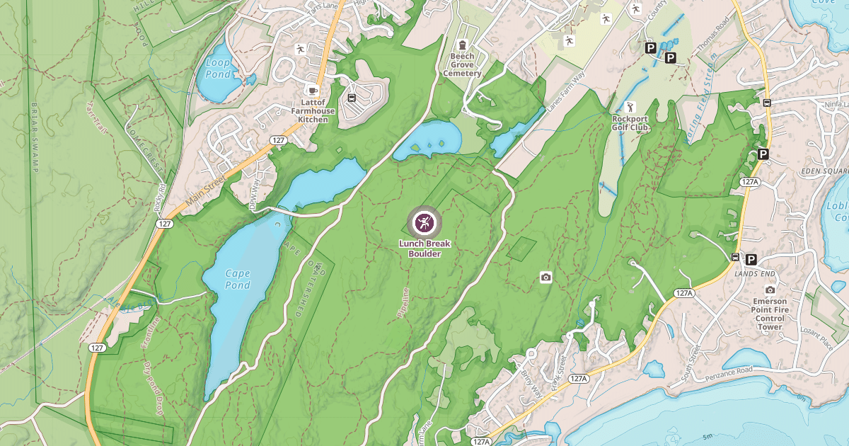 Map preview of Lunch Break Boulder