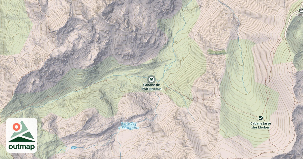 Map of Cabane de Prat Redoun